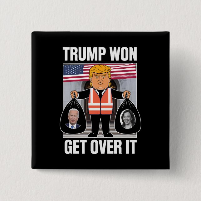 Trump wird die Wahl zum Maga-Won 2024 überstehen Button (Vorderseite)