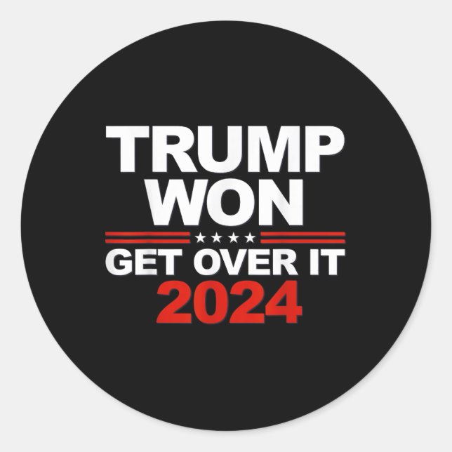 Trump wird es 2024 überwinden runder aufkleber (Vorderseite)