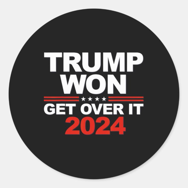 Trump wird es 2024 überwinden runder aufkleber (Vorderseite)
