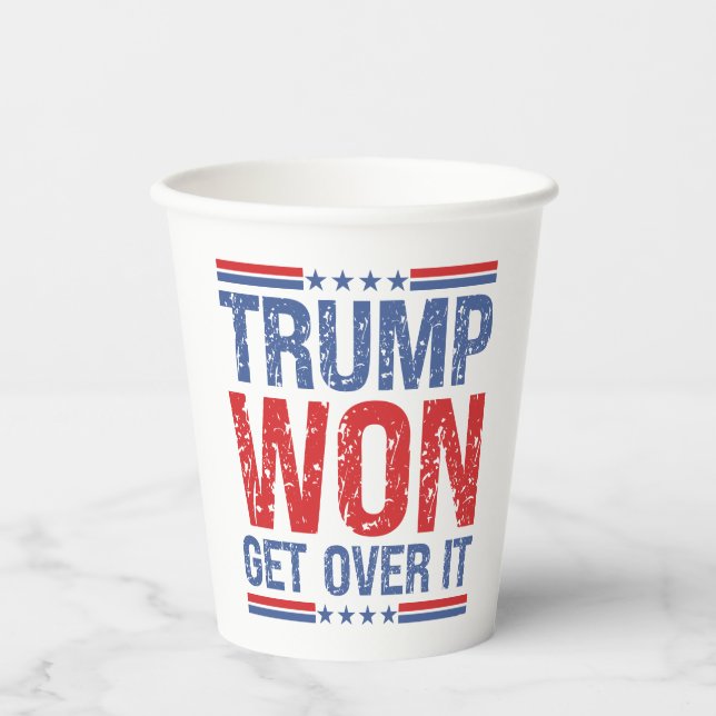 Trump wird es überwinden pappbecher (Vorderseite)