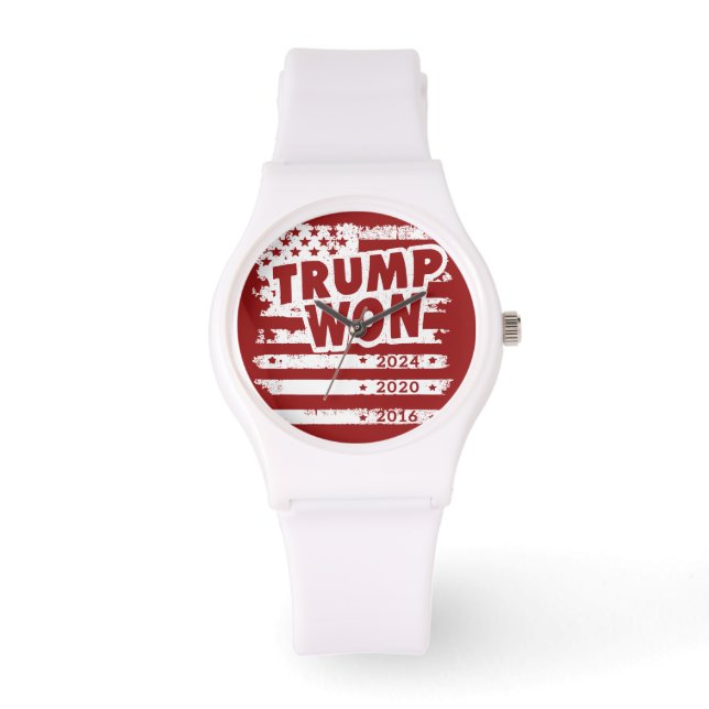 Trump Won 2024 Armbanduhr (Vorderseite)