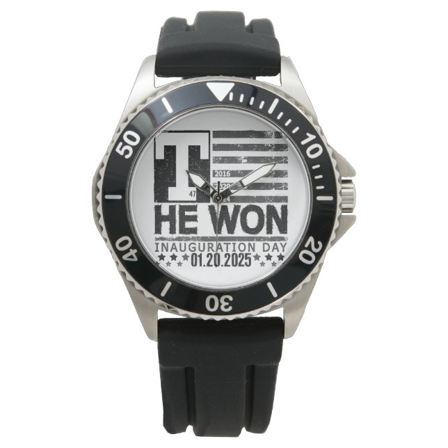 Trump Won 2024 Armbanduhr (Vorderseite)