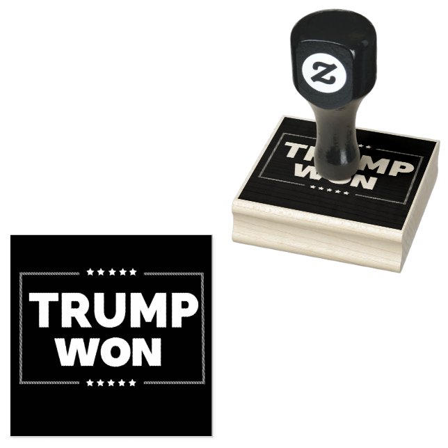 Trump Won 2024 Gummistempel (Stempel)