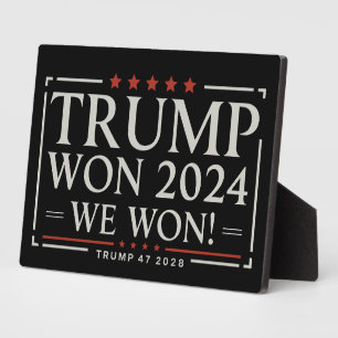 Trump Won 2024 We Won 47 2028 USA Fotoplatte