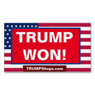 TRUMP WON! Packung mit 25 Patrioten Magnetische Visitenkarte