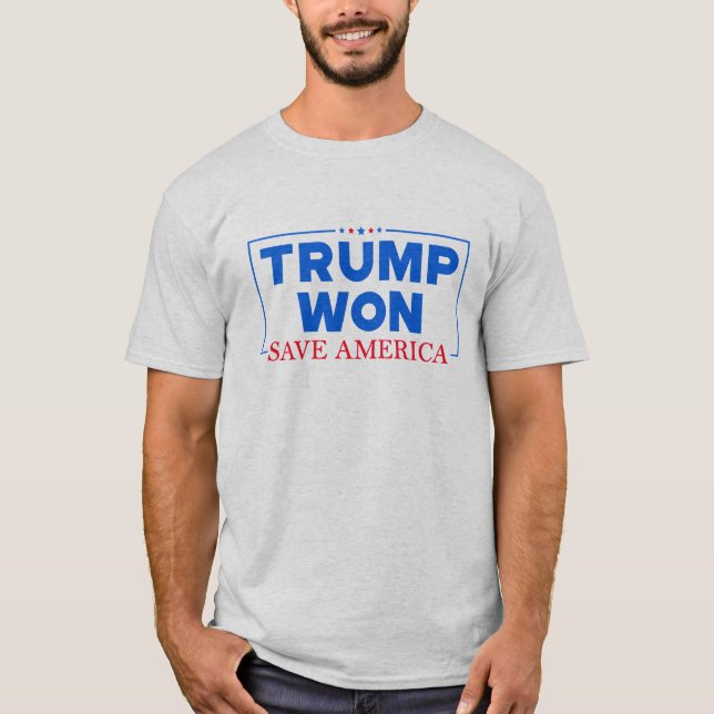 Trump Won Rettete Amerika T-Shirt (Vorderseite)