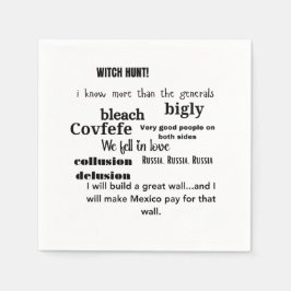 Trump Word Cloud Typografie Serviette