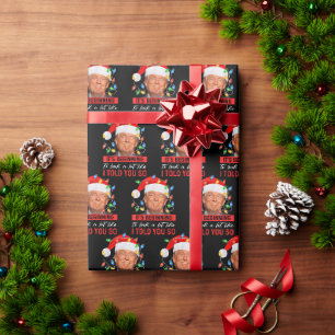 Trump Wrap Weihnachten, Trump Wrap, Pro Trump 2024 Geschenkpapier