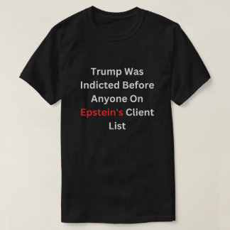 Trump wurde vor allen Leuten in der Epstein's ange T-Shirt