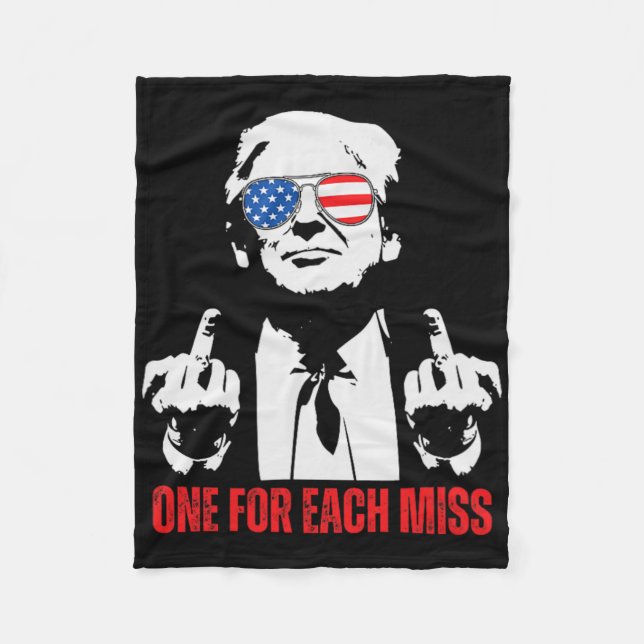 Trump You Missed Again Funny Trump Won Trump 2025  Fleecedecke (Vorderseite)