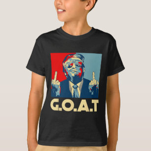 Trump Ziege 45. Präsident Mittelfinger Wahl R T-Shirt