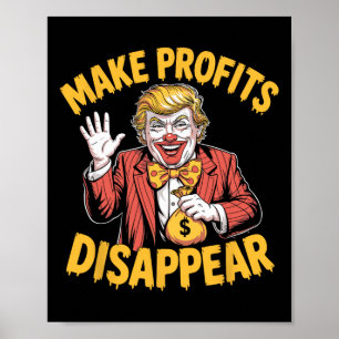 Trump Zölle Rezession Meme Macht Gewinne Verschwin Poster