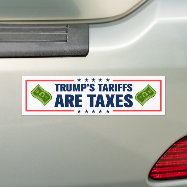 Trump-Zölle sind Steuern gegen Trump Autoaufkleber (Auf Auto)