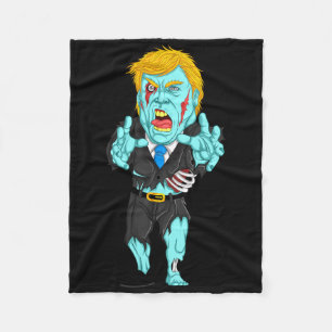 Trump Zombie Süßer Präsident Halloween Lustiges Ge Fleecedecke
