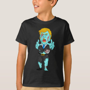 Trump Zombie Süßer Präsident Halloween Lustiges Ge T-Shirt