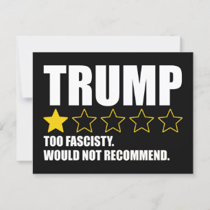 Trump - Zu Faszination würde nicht empfehlen Postkarte