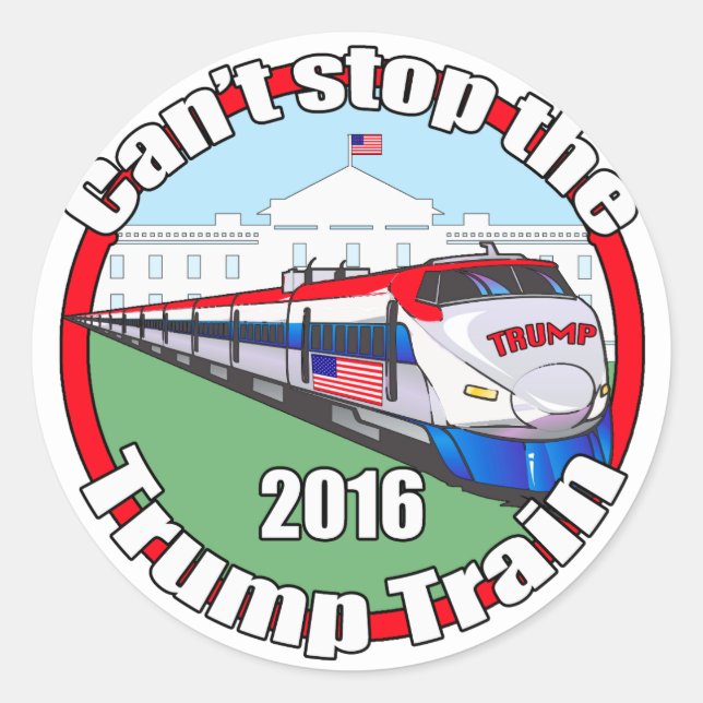 Trump Zug 2 Runder Aufkleber (Vorderseite)
