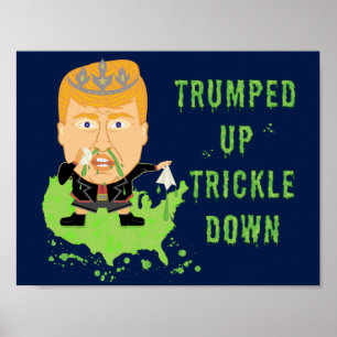 Trumped herauf tröpfeln Sie unten politischen den Poster
