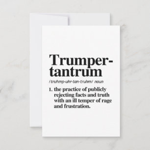 Trumper Tantrum Definition Dankeskarte