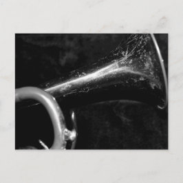 Trumpet Bell schwarz-weiß Postkarte