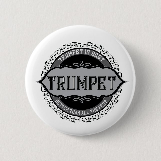 Trumpet Best Musiknote Circle Button (Vorderseite)