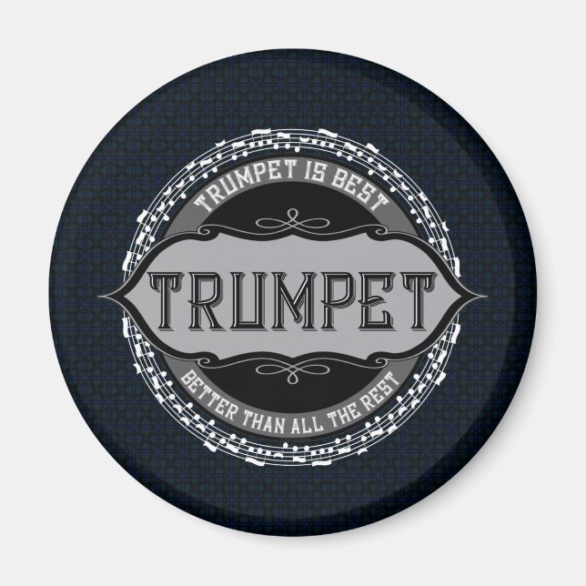 Trumpet Best Musiknote Circle Magnet (Vorne)
