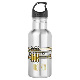 Trumpet-Cartoon-Abbildung Edelstahlflasche