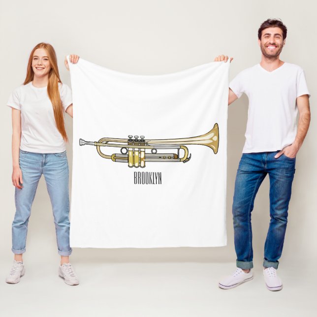 Trumpet-Cartoon-Abbildung Fleecedecke (Beispiel)
