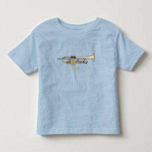 Trumpet-Cartoon-Abbildung Kleinkind T-shirt