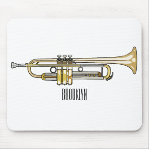 Trumpet-Cartoon-Abbildung Mousepad
