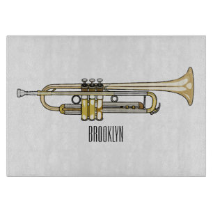 Trumpet-Cartoon-Abbildung Schneidebrett