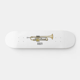 Trumpet-Cartoon-Abbildung Skateboard
