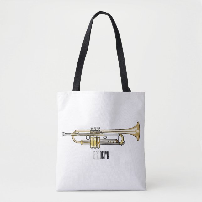 Trumpet-Cartoon-Abbildung Tasche (Vorderseite)