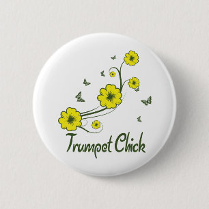 Trumpet Chick Button