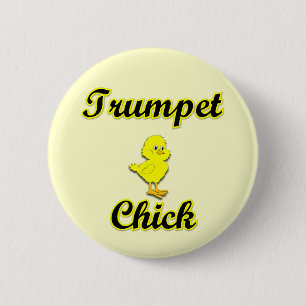 Trumpet Chick Button