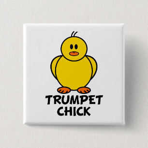 Trumpet Chick Button