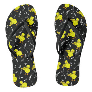 Trumpet Chick Musiknoten Flip Flops