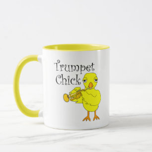 Trumpet Chick Text Tasse