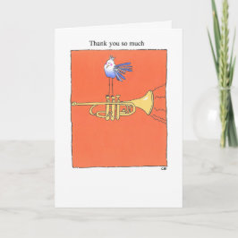 "Trumpet" Danke Karte