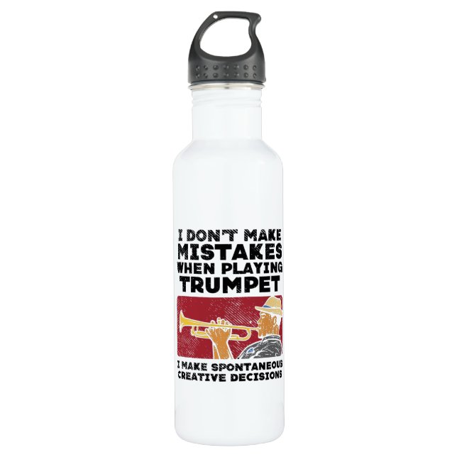 Trumpet - Ein Trumpet spielen Edelstahlflasche (Vorderseite)