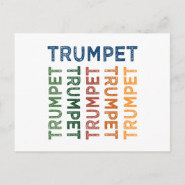 Trumpet farblich postkarte