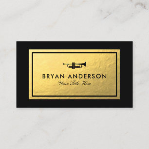 Trumpet - Faux Gold Foil Carte de visite