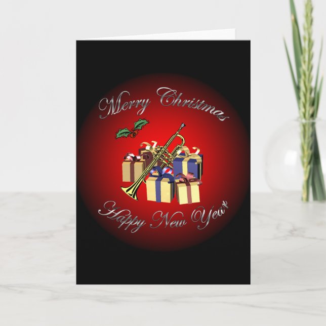 Trumpet~ Geschenke "frohe Weihnachten u. guten (Vorderseite)