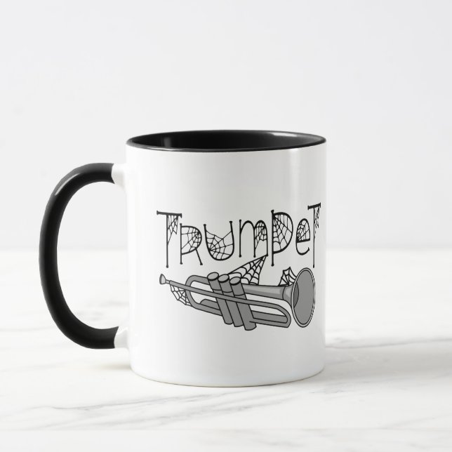 Trumpet Halloween Cobwebets Tasse (Links)