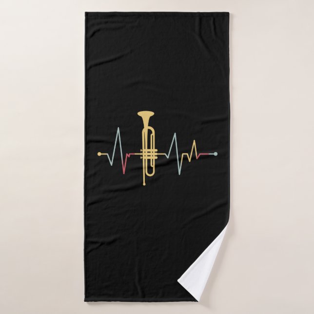 Trumpet Heartbeat Badehandtuch (Badehandtuch)