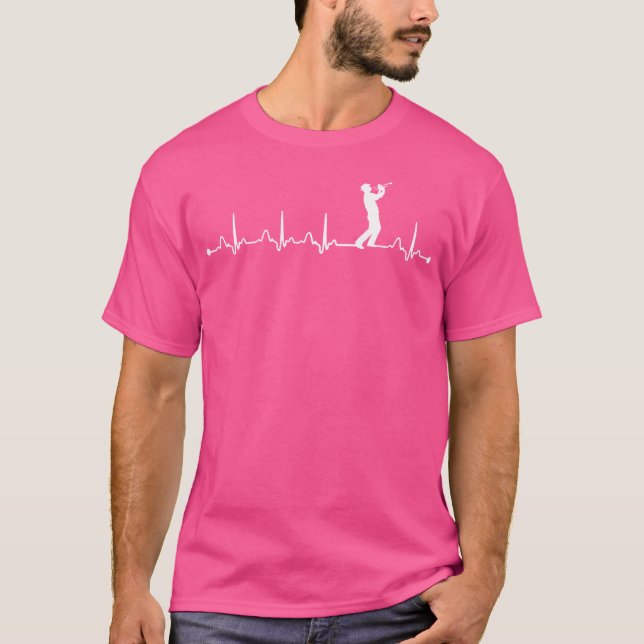 Trumpet Heartbeat Ekg Shirt Trumpet Pullplayer (Vorderseite)