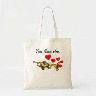 Trumpet Hearts Trumpeter Brass Musiker Custom Tragetasche