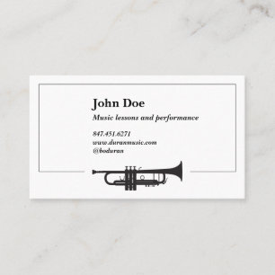 Trumpet Illustration Business Cards Visitenkarte
