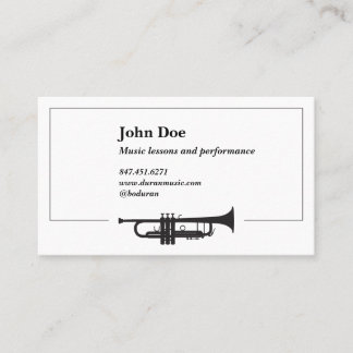 Trumpet Illustration Business Cards Visitenkarte