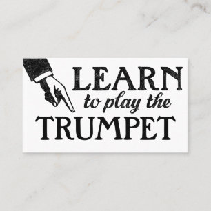 Trumpet Lektionen Visitenkarten - Coole Vintage Visitenkarte